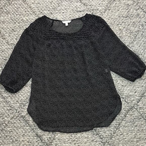 Lauren Conrad 3/4 length Sleeve Sheer Blouse- Size M - Picture 5 of 6